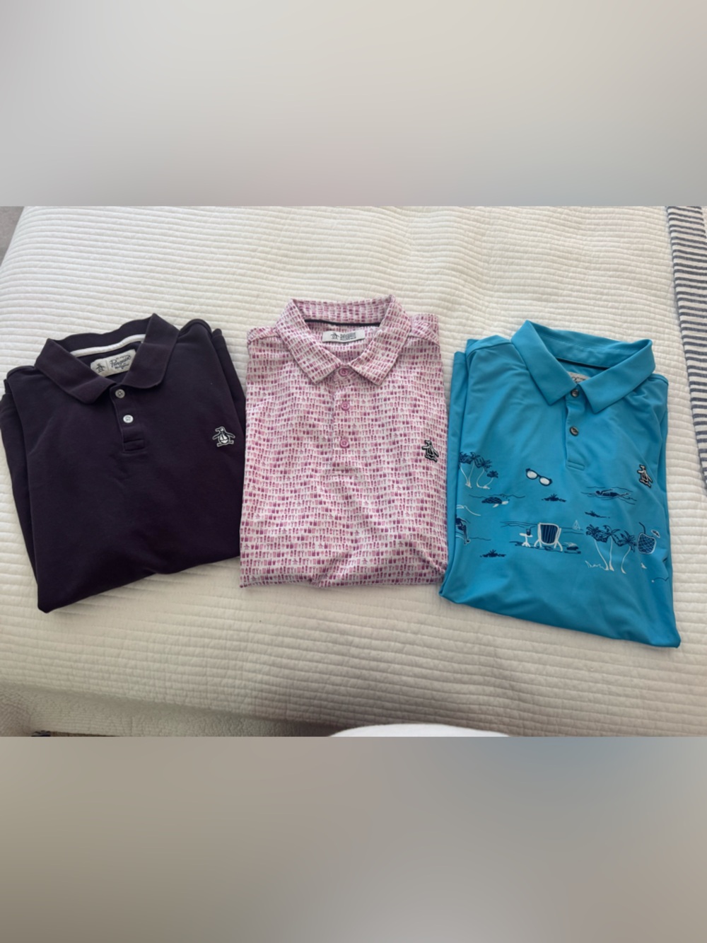 Mens Penguin Polo Bundle. Size L.